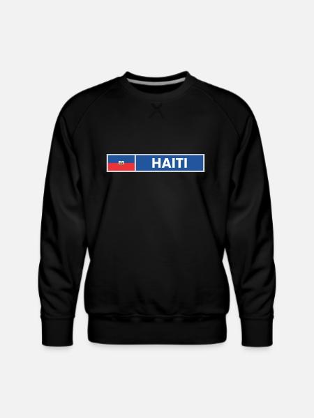 Haiti Flag - Men's Premium Sweatshirt - black