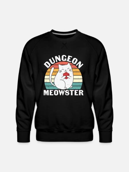 Dungeon meowster - Men's Premium Sweatshirt - black