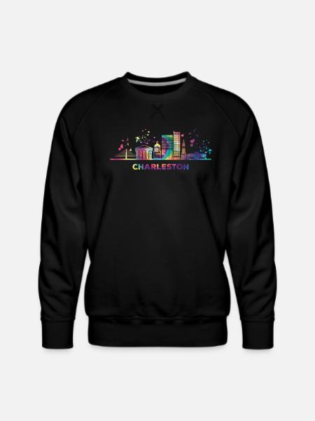Charlestonian Skyline Charleston - Men's Premium Sweatshirt - black