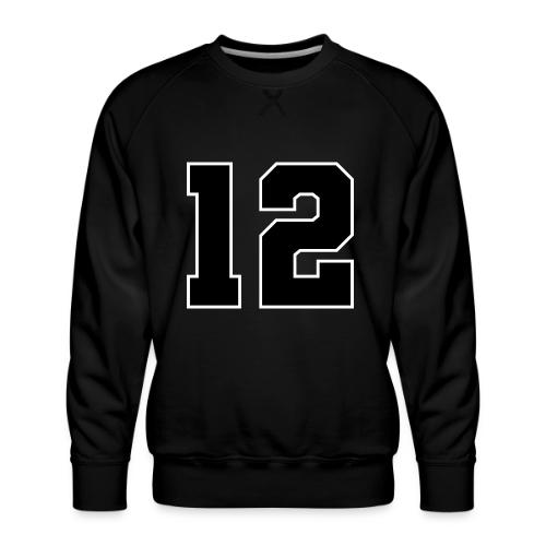 Varsity Number 12 Sports Design - Men's Premium Sweatshirt
