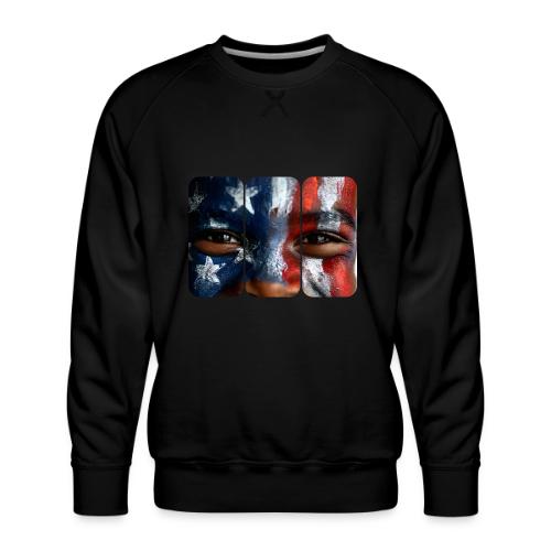 USA: Three Panels of Pride - Men's Premium Sweatshirt