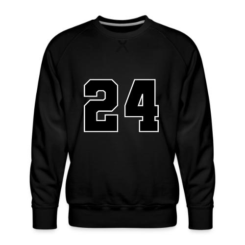 Varsity Number 24 College Font - Men's Premium Sweatshirt