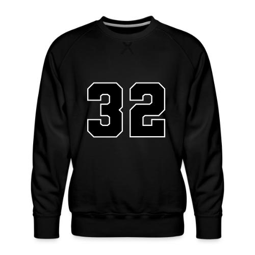 Varsity Number 32 Athletic Design - Men's Premium Sweatshirt