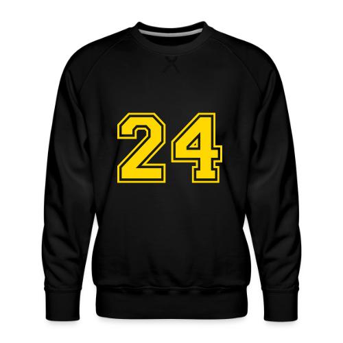 Number 24 in a classic athletic collegiate font - Men's Premium Sweatshirt