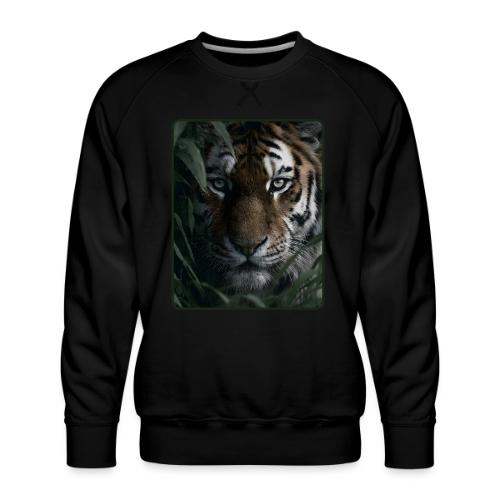 Tiger Jungle Eyes Wildlife Design - Men's Premium Sweatshirt
