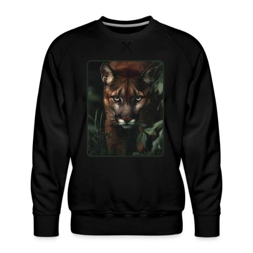 Cougar Jungle Predator Design - Men's Premium Sweatshirt