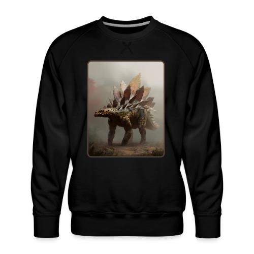 Stegosaurus Misty Forest Design - Men's Premium Sweatshirt