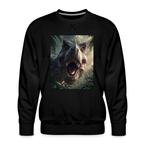 T Rex Jungle Roar Design - Men's Premium Sweatshirt