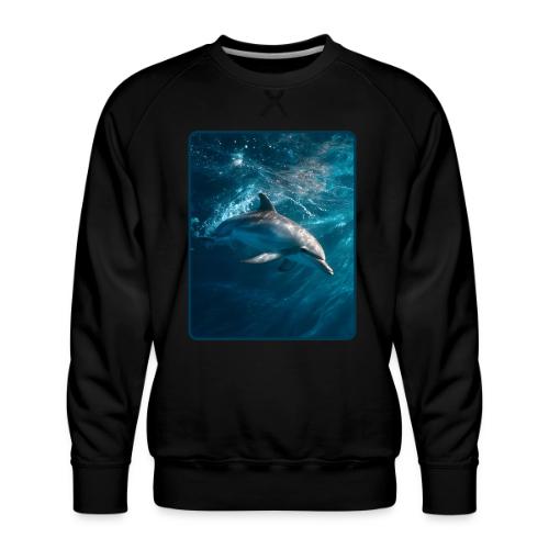 Dolphin Sunlit Ocean Serenity Design - Men's Premium Sweatshirt