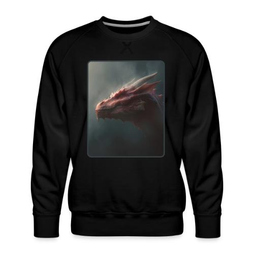 Red Dragon Fog Portrait Design - Men's Premium Sweatshirt