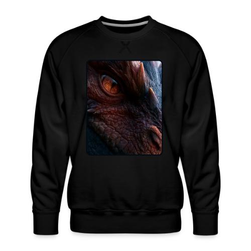Fierce Ancient Dragon Portrait Design - Men's Premium Sweatshirt