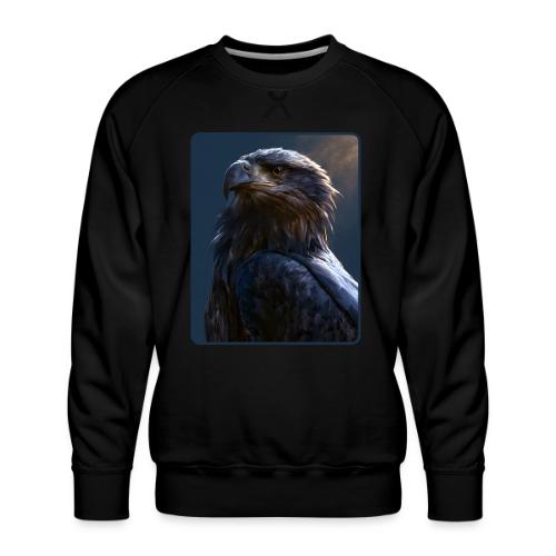 Majestic Eagle Cinematic Portrait Design - Men's Premium Sweatshirt