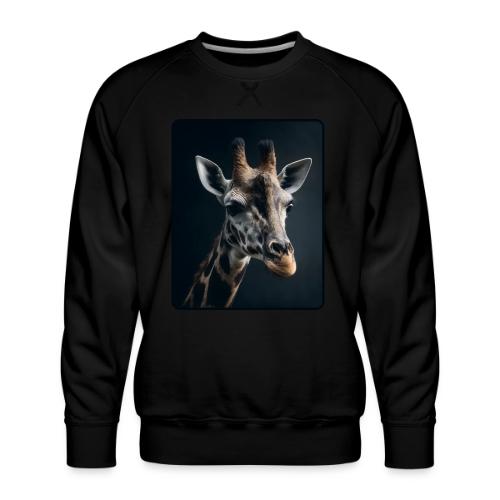 Majestic Giraffe Artistic Portrait Design - Men's Premium Sweatshirt