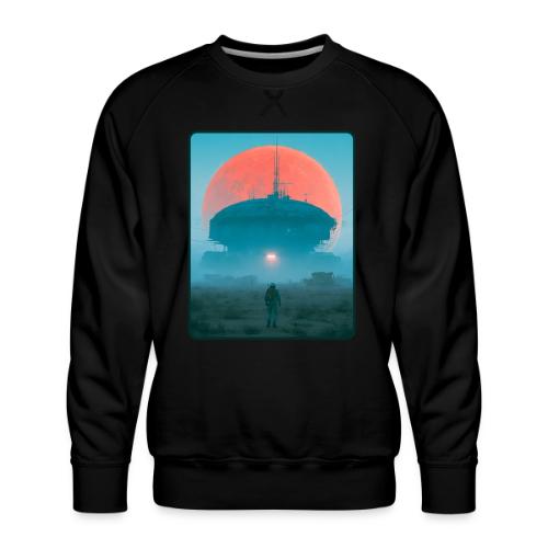 Astronaut Alien Outpost Design - Men's Premium Sweatshirt