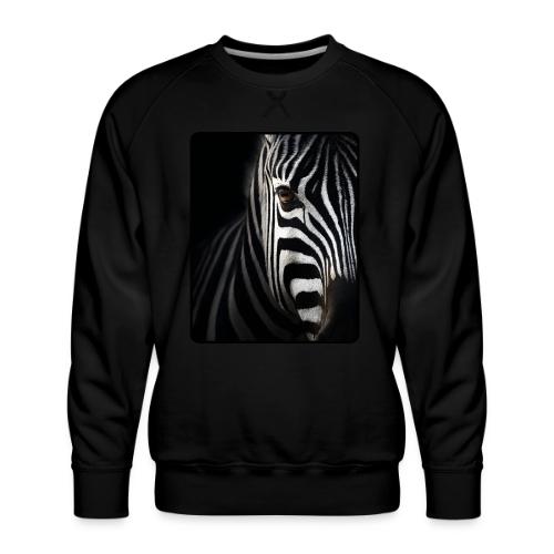 Zebra High Contrast Portrait Design - Men's Premium Sweatshirt