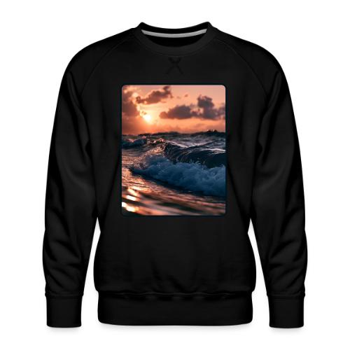 Golden Sunset Ocean Wave - Men's Premium Sweatshirt
