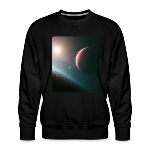 Deep Space Planet Horizon Art - Men's Premium Sweatshirt