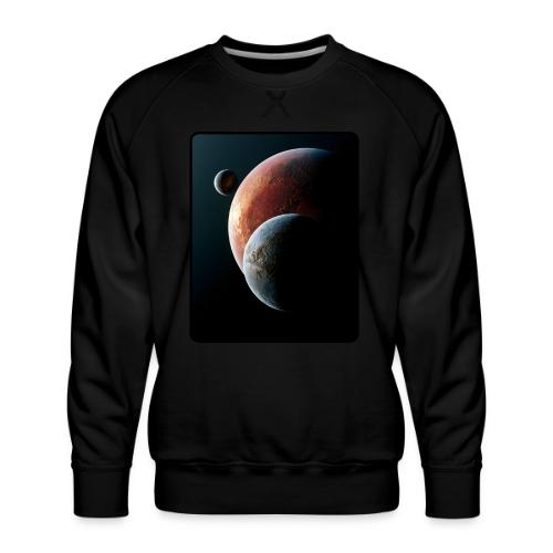 Three Planets Deep Space Design - Men's Premium Sweatshirt