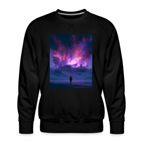 Cosmic Supernova Night Design - Men's Premium Sweatshirt