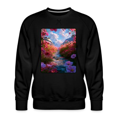 Dreamy Cosmos Valley Landscape Art - Men's Premium Sweatshirt
