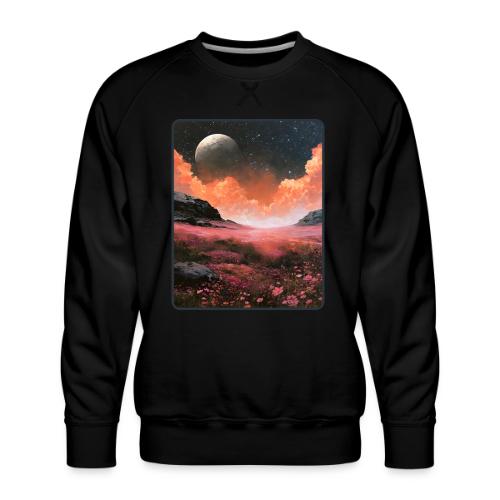 Moonlit Fantasy Flower Landscape - Men's Premium Sweatshirt