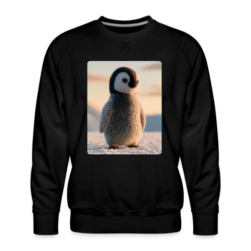 Cute Penguin Chick Sunrise Design - Men's Premium Sweatshirt