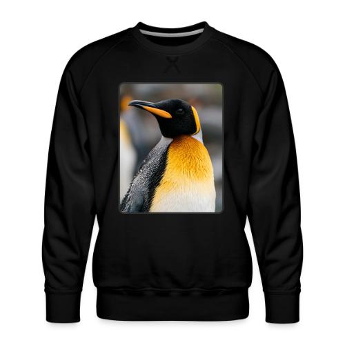 King Penguin Portrait Design - Men's Premium Sweatshirt
