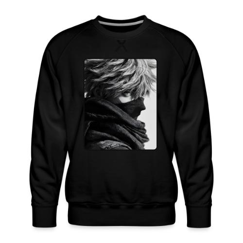Battle-Worn Ninja Portrait - Men's Premium Sweatshirt