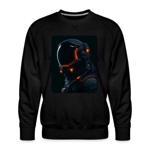 Futuristic Astronaut Helmet - Men's Premium Sweatshirt