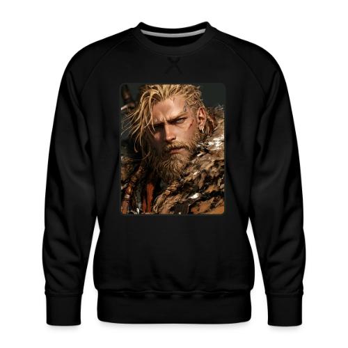 Battle-Scarred Viking Warrior - Men's Premium Sweatshirt