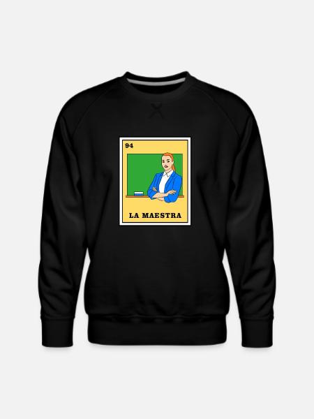 Mexican Lottery La Maestra - Men's Premium Sweatshirt - black