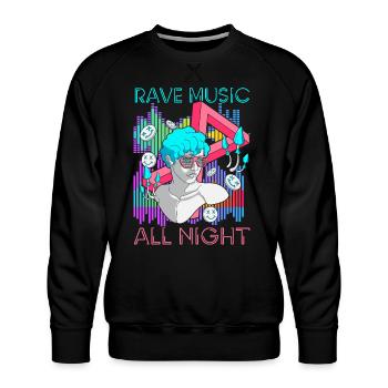 Techno House Music Music Dubstep - Men's Premium Sweatshirt - black - Front