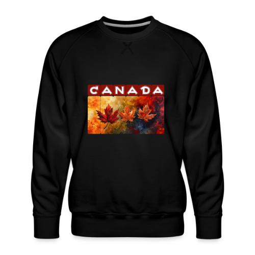 Painted Canada Leaves - Men's Premium Sweatshirt