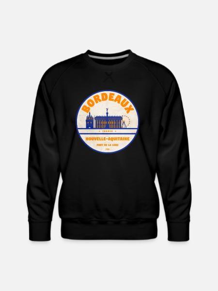 Bordeaux Skyline - Men's Premium Sweatshirt - black