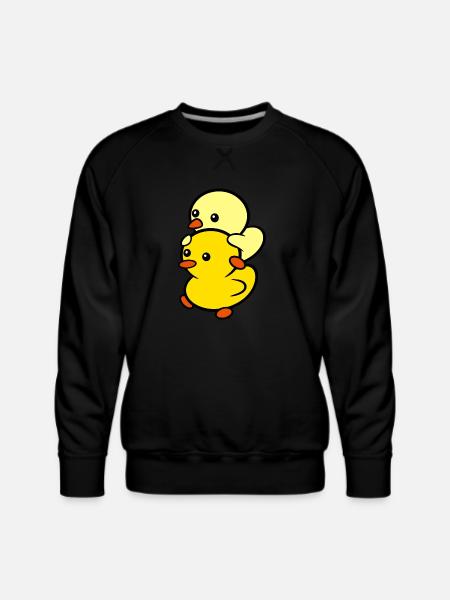 Duckie and Duck - Men's Premium Sweatshirt - black