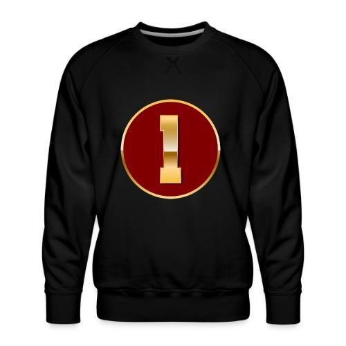 Number 1 in Gold Varsity Font - Men's Premium Sweatshirt