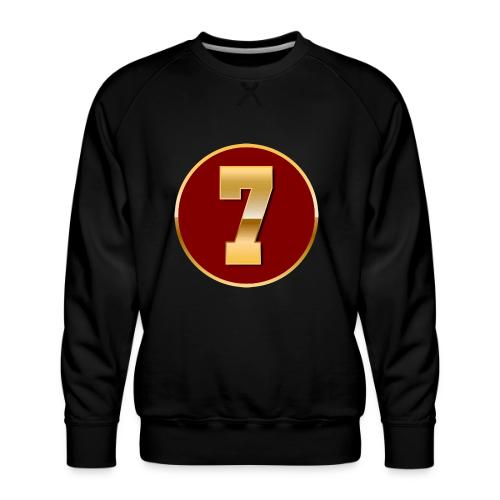 Number 7 in Gold Varsity Font - Men's Premium Sweatshirt