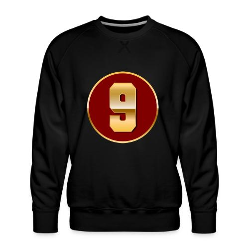 Number 9 in Gold Varsity Font - Men's Premium Sweatshirt