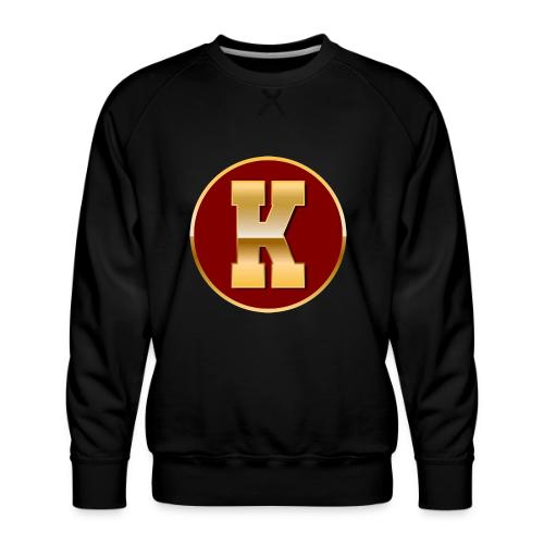 Letter K – Capital Varsity Alphabet Monogram - Men's Premium Sweatshirt