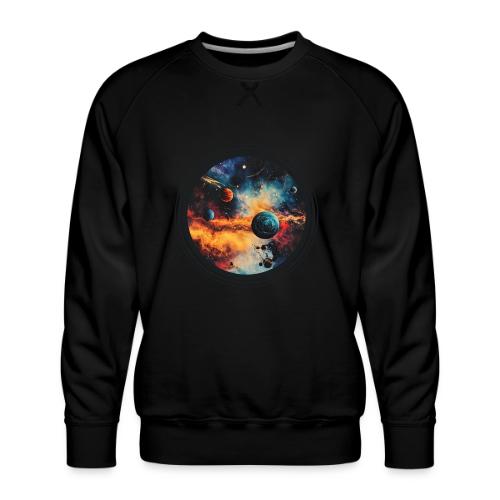 Cosmic Brush Planets - Men's Premium Sweatshirt