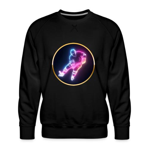 Hockey: Neon Ice Striker - Men's Premium Sweatshirt