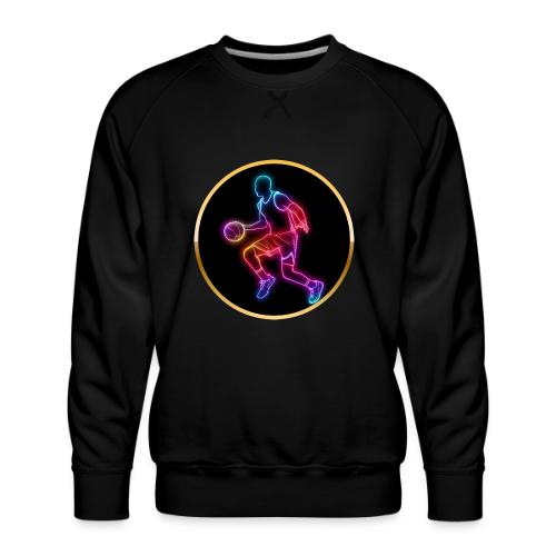Basketball: Neon Dribble Pulse - Men's Premium Sweatshirt