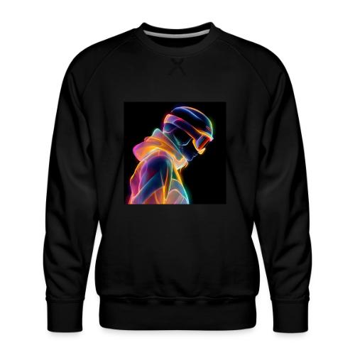Snowboarding: Neon Gravity Ride - Men's Premium Sweatshirt