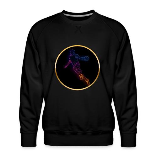 Basketball: Neon Jump Shot - Men's Premium Sweatshirt