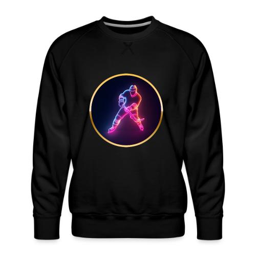 Hockey: Neon Ice Strike - Men's Premium Sweatshirt