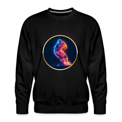 Hockey: Neon Hockey Sketch - Men's Premium Sweatshirt