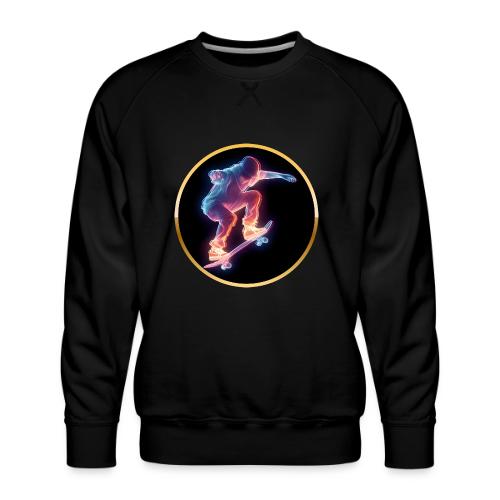 Skateboarding: Neon Skate Orbit - Men's Premium Sweatshirt