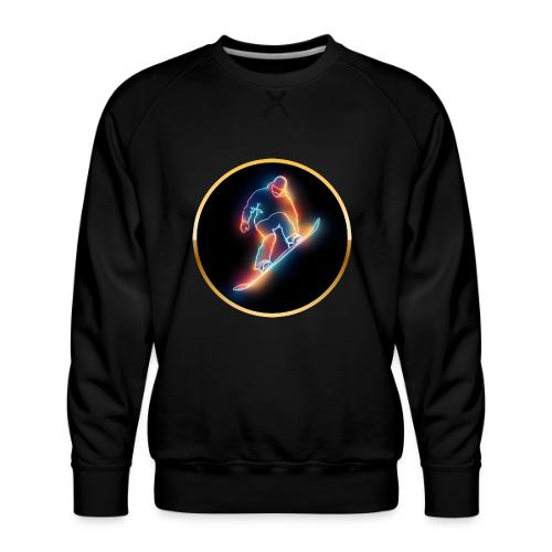 Golden Neon Snowboard - Men's Premium Sweatshirt