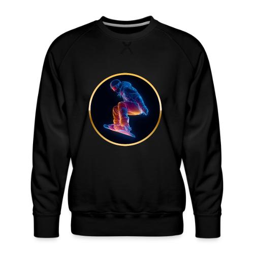 Snowboarding: Arctic Neon Leap - Men's Premium Sweatshirt