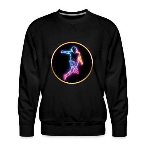 Soccer: Neon Goal Fusion - Men's Premium Sweatshirt